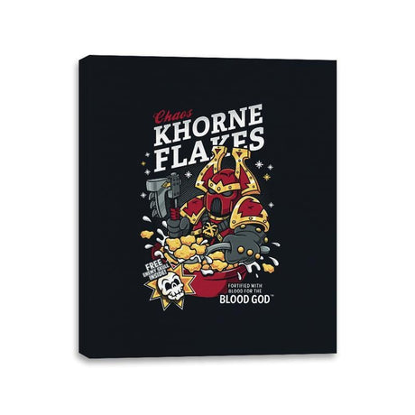 Chaos Khorne Flakes - Canvas Wraps Canvas Wraps RIPT Apparel 11x14 / Black