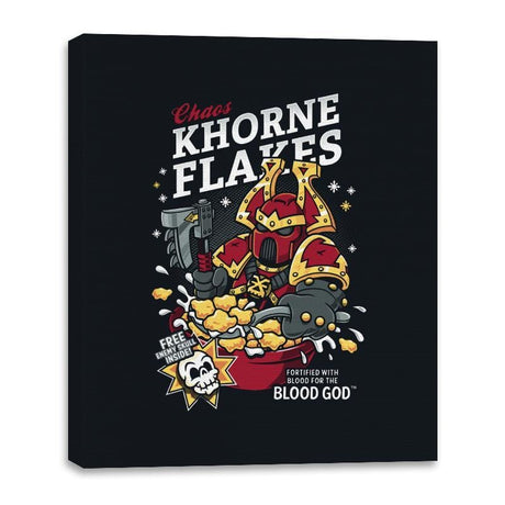 Chaos Khorne Flakes - Canvas Wraps Canvas Wraps RIPT Apparel 16x20 / Black