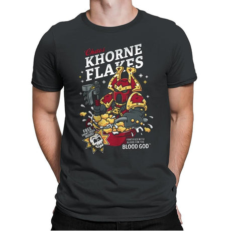Chaos Khorne Flakes - Mens Premium T-Shirts RIPT Apparel Small / Heavy Metal