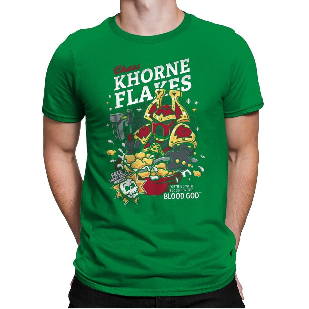 Chaos Khorne Flakes - Mens Premium T-Shirts RIPT Apparel Small / Kelly