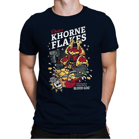 Chaos Khorne Flakes - Mens Premium T-Shirts RIPT Apparel Small / Midnight Navy