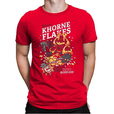 Chaos Khorne Flakes - Mens Premium T-Shirts RIPT Apparel Small / Red