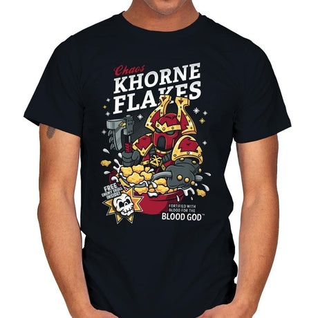 Chaos Khorne Flakes - Mens T-Shirts RIPT Apparel Small / Black