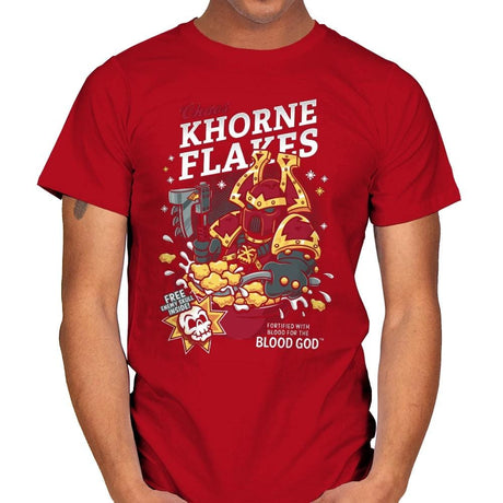 Chaos Khorne Flakes - Mens T-Shirts RIPT Apparel Small / Red