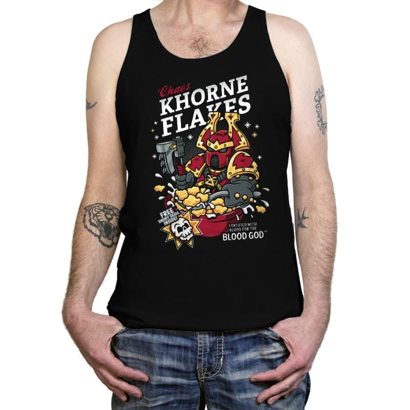 Chaos Khorne Flakes - Tanktop Tanktop RIPT Apparel X-Small / Black
