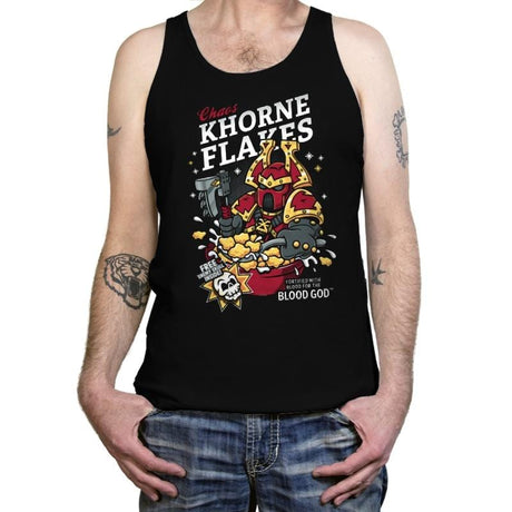 Chaos Khorne Flakes - Tanktop Tanktop RIPT Apparel X-Small / Black