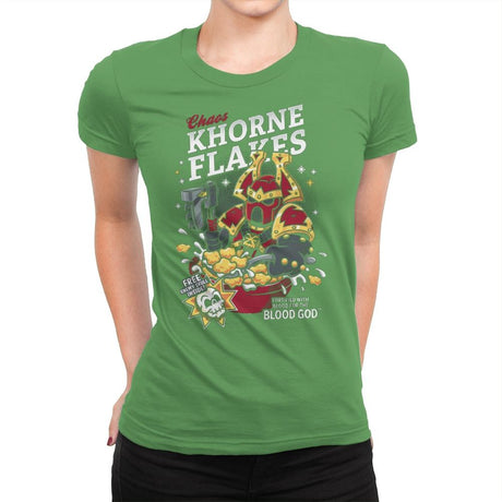 Chaos Khorne Flakes - Womens Premium T-Shirts RIPT Apparel Small / Kelly