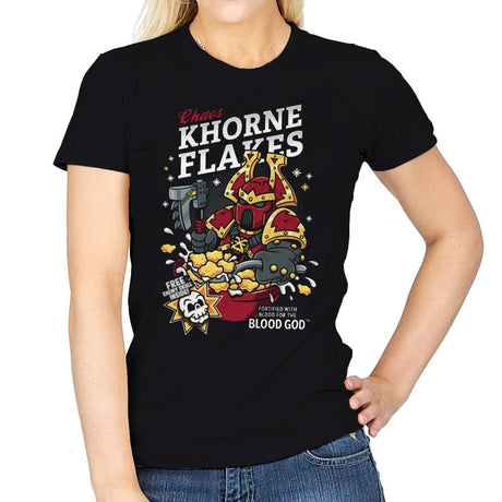 Chaos Khorne Flakes - Womens T-Shirts RIPT Apparel Small / Black