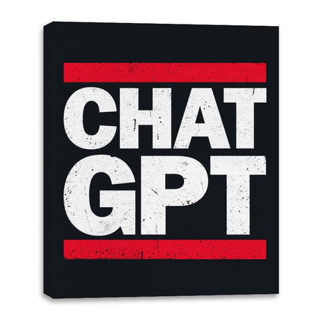 Chat GPT - Canvas Wraps Canvas Wraps RIPT Apparel 16x20 / Black