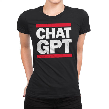 Chat GPT - Womens Premium T-Shirts RIPT Apparel Small / Black