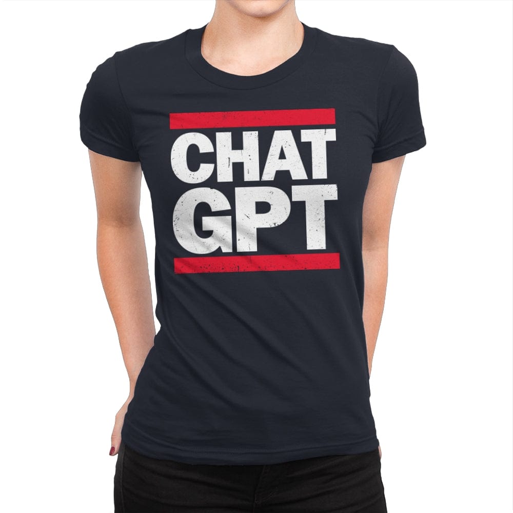 Chat GPT - Womens Premium T-Shirts RIPT Apparel Small / Midnight Navy