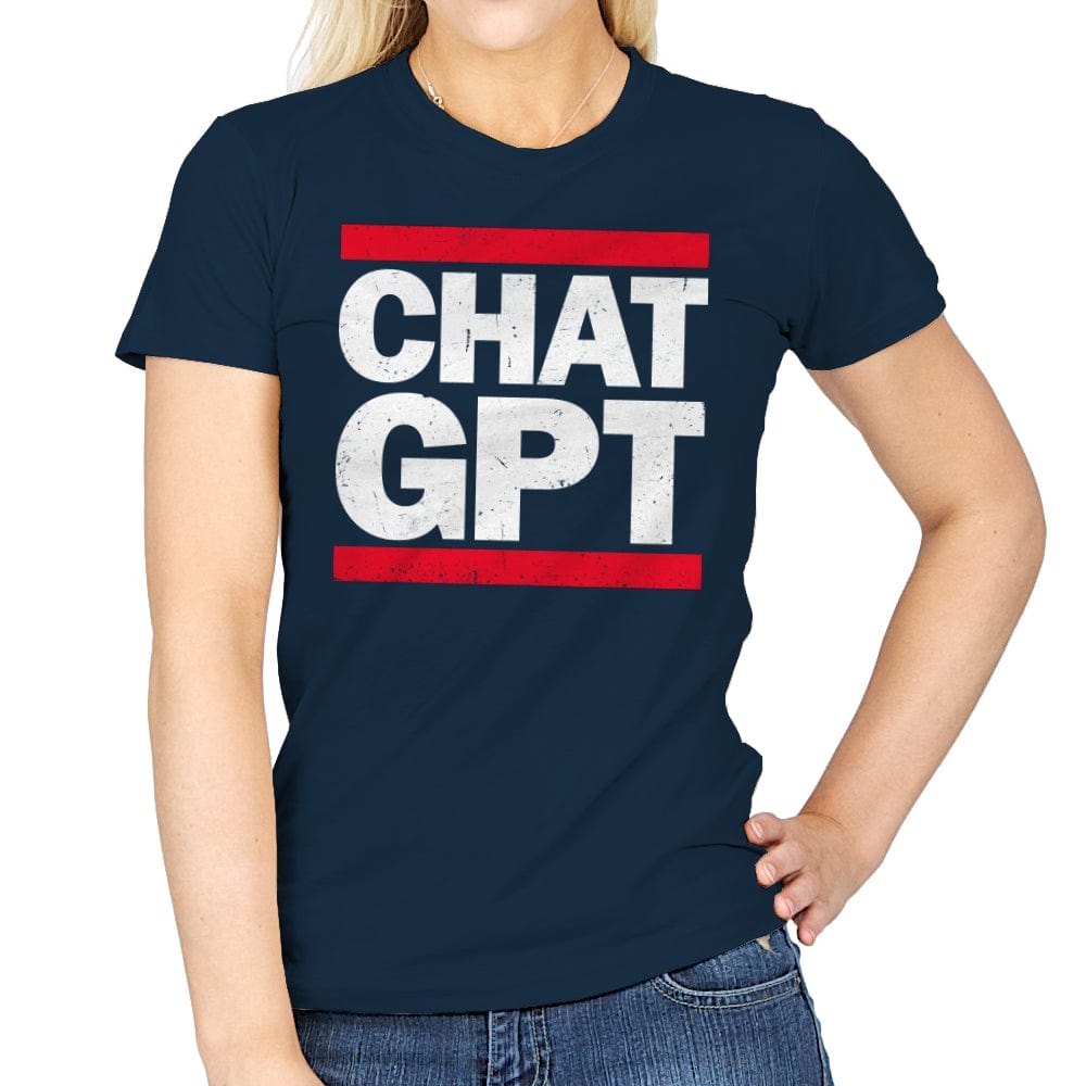 Chat GPT - Womens T-Shirts RIPT Apparel Small / Navy