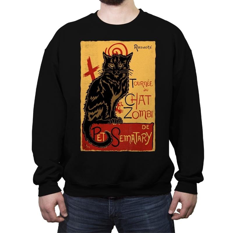 Chat Zombi - Crew Neck Sweatshirt Crew Neck Sweatshirt RIPT Apparel