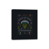 Cheer Up Dude, It's Christmas - Ugly Holiday - Canvas Wraps Canvas Wraps RIPT Apparel 8x10 / Black