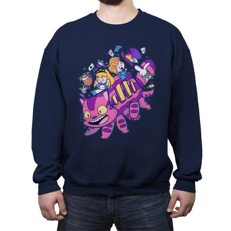 Cheshire Bus - Crew Neck Sweatshirt Crew Neck Sweatshirt RIPT Apparel Small / Navy