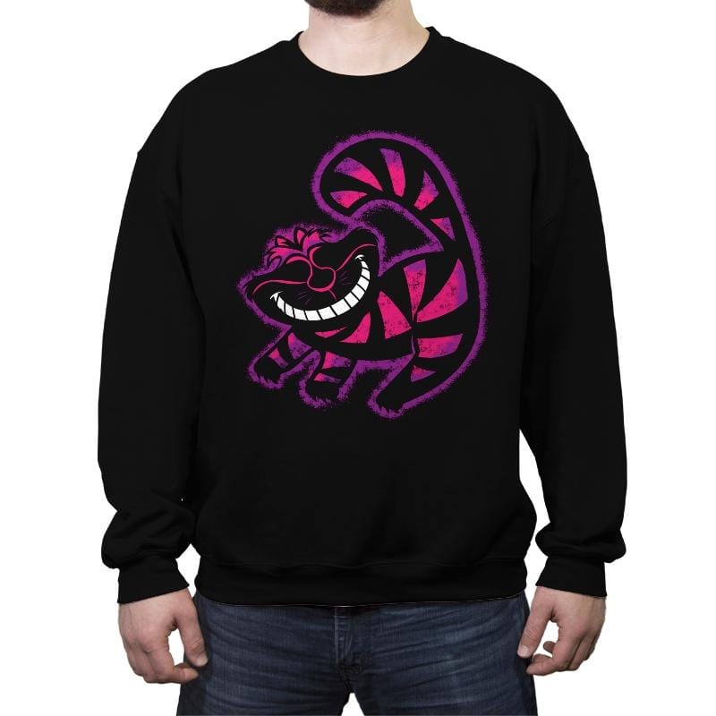 Cheshire King - Crew Neck Sweatshirt Crew Neck Sweatshirt RIPT Apparel Small / Black