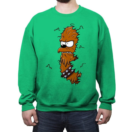 Chewie in a Hedge - Crew Neck Sweatshirt Crew Neck Sweatshirt RIPT Apparel Small / Irish Green