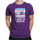 Chi Want To Believe Exclusive - Mens Premium T-Shirts RIPT Apparel Small / Purple Rush