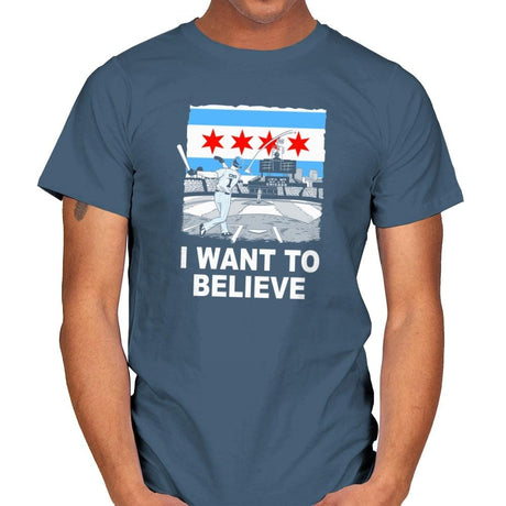 Chi Want To Believe Exclusive - Mens T-Shirts RIPT Apparel Small / Indigo Blue