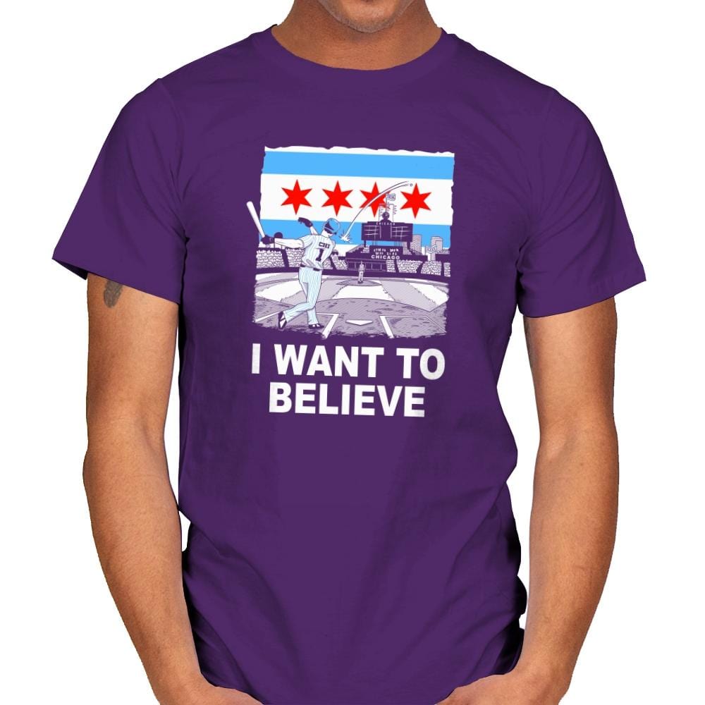 Chi Want To Believe Exclusive - Mens T-Shirts RIPT Apparel Small / Purple