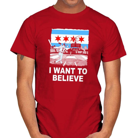 Chi Want To Believe Exclusive - Mens T-Shirts RIPT Apparel Small / Red