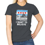 Chi Want To Believe Exclusive - Womens T-Shirts RIPT Apparel Small / Charcoal