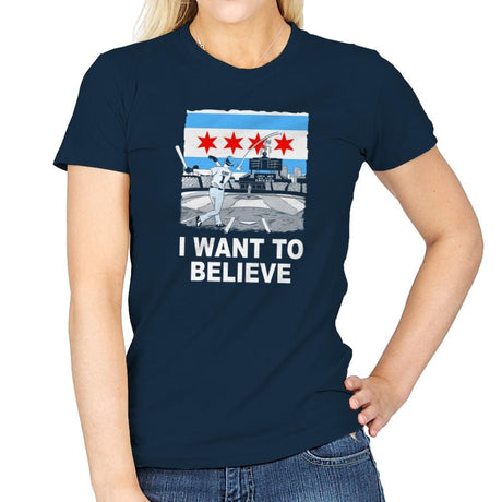 Chi Want To Believe Exclusive - Womens T-Shirts RIPT Apparel Small / Navy
