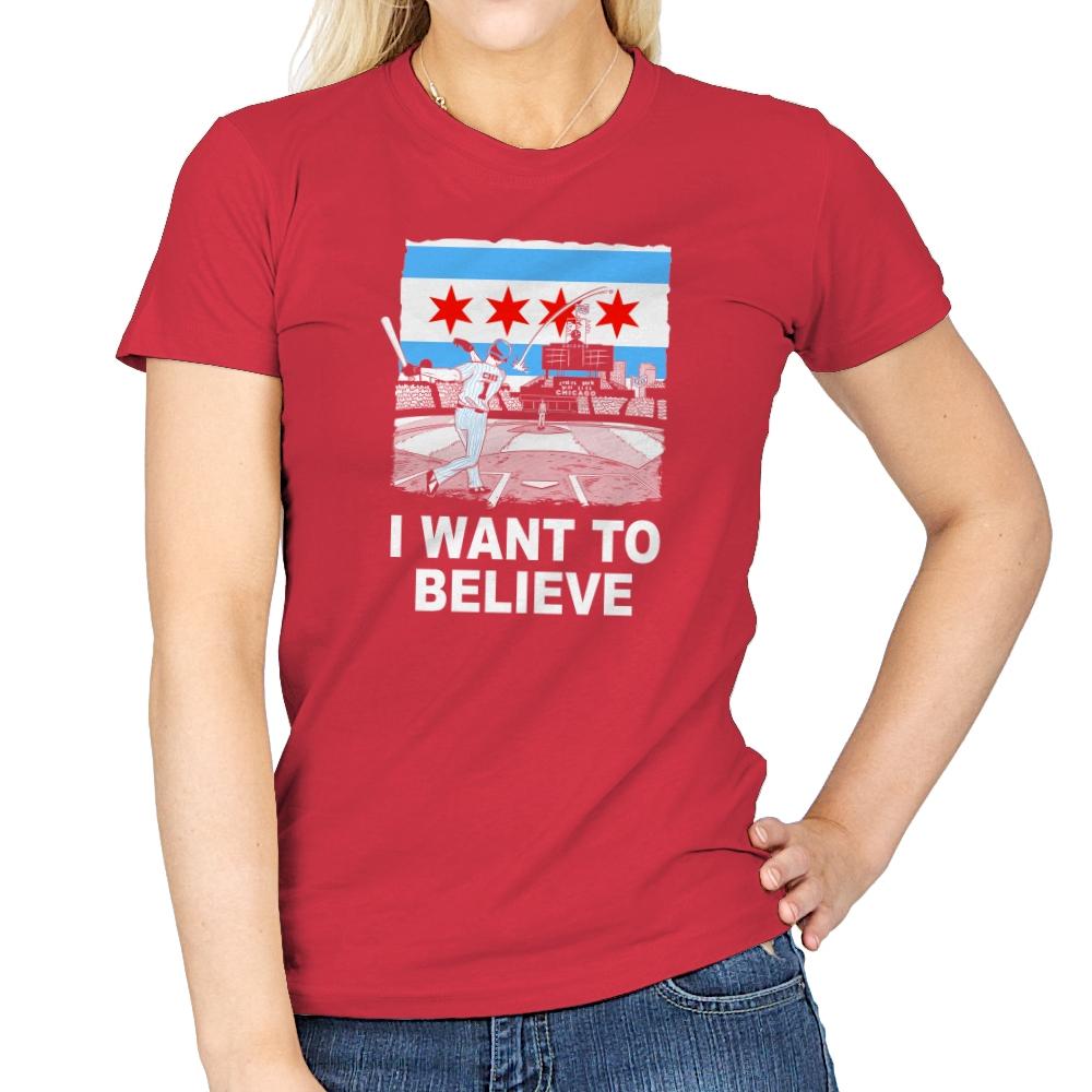 Chi Want To Believe Exclusive - Womens T-Shirts RIPT Apparel Small / Red