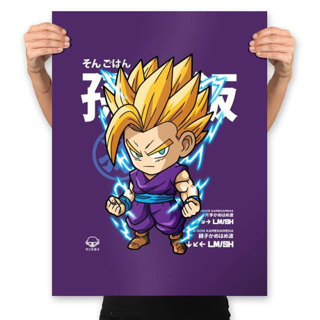 CHIBI Gohan - Prints Posters RIPT Apparel 18x24 / Purple
