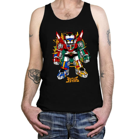 Chibi Voltron - Tanktop Tanktop RIPT Apparel X-Small / Black