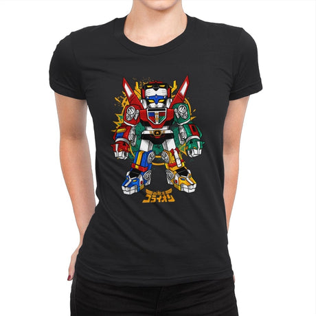 Chibi Voltron - Womens Premium T-Shirts RIPT Apparel Small / Black