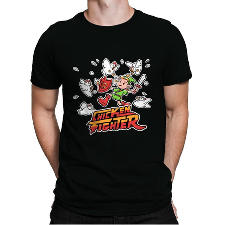 Chicken Fighter - Mens Premium T-Shirts RIPT Apparel Small / Black