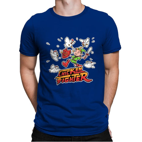 Chicken Fighter - Mens Premium T-Shirts RIPT Apparel Small / Royal