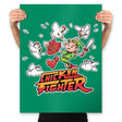Chicken Fighter - Prints Posters RIPT Apparel 18x24 / Kelly