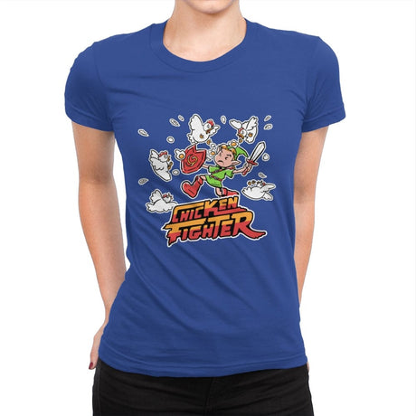 Chicken Fighter - Womens Premium T-Shirts RIPT Apparel Small / Royal