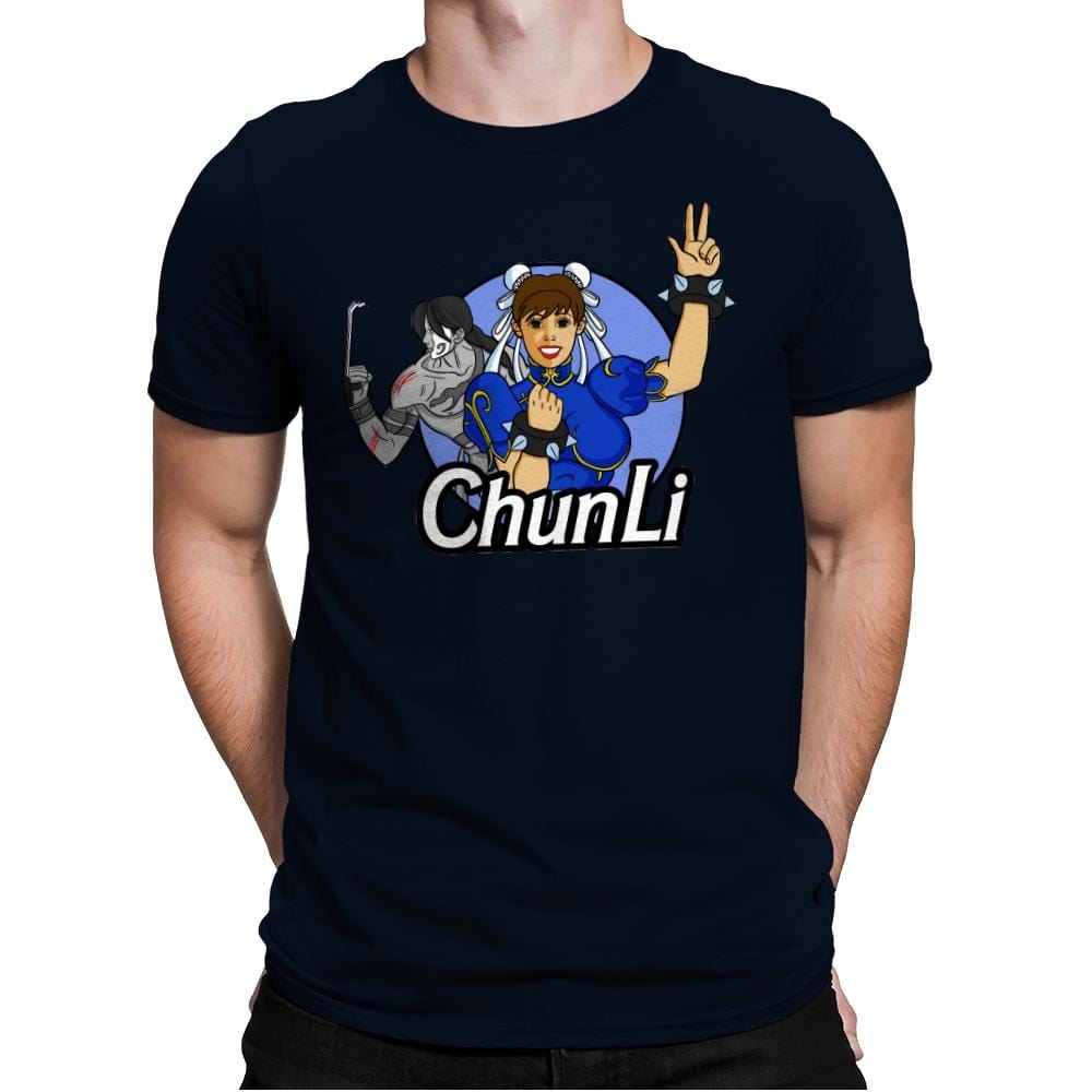 Chinese Fighter - Mens Premium T-Shirts RIPT Apparel Small / Midnight Navy
