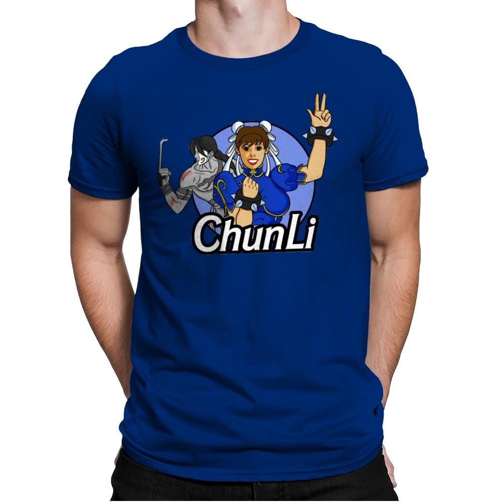 Chinese Fighter - Mens Premium T-Shirts RIPT Apparel Small / Royal