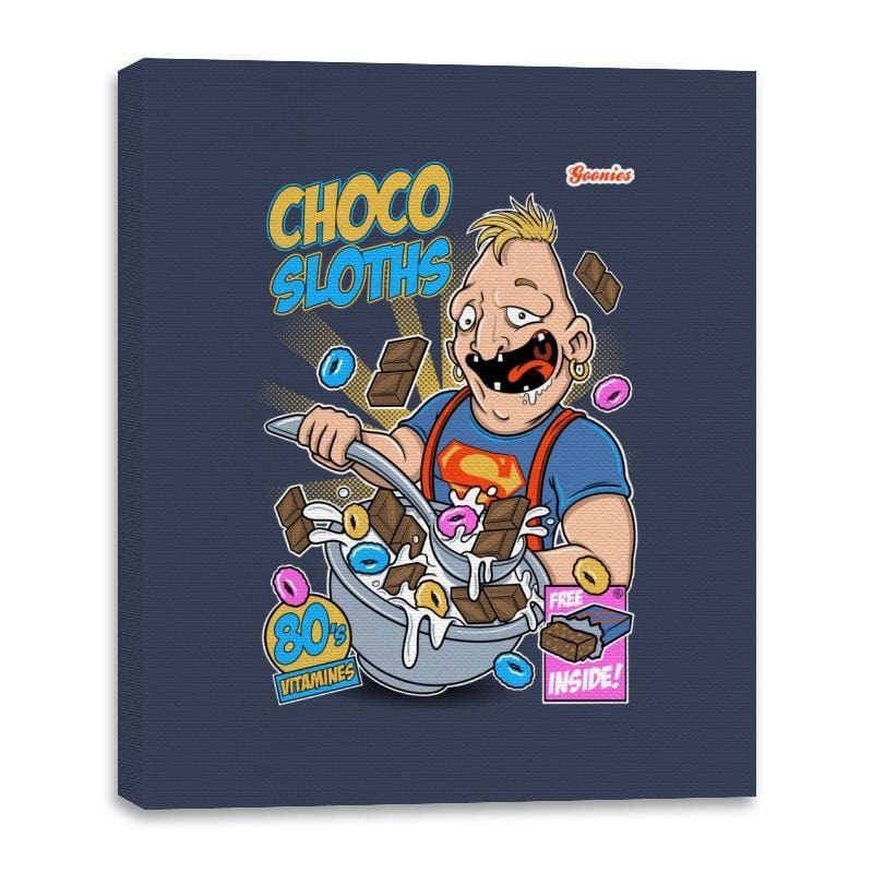 Choco Sloths - Canvas Wraps Canvas Wraps RIPT Apparel 16x20 / Navy