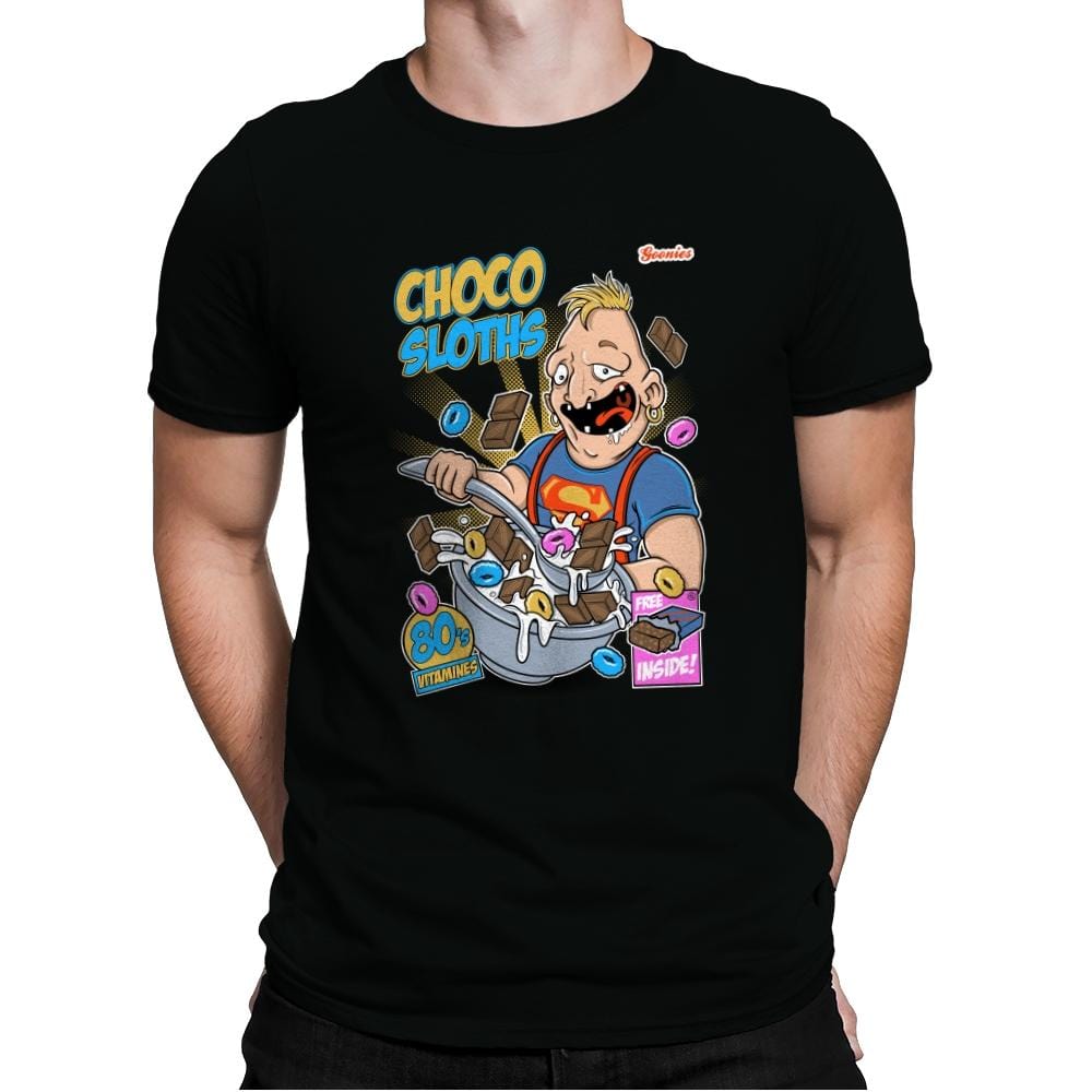 Choco Sloths - Mens Premium T-Shirts RIPT Apparel Small / Black
