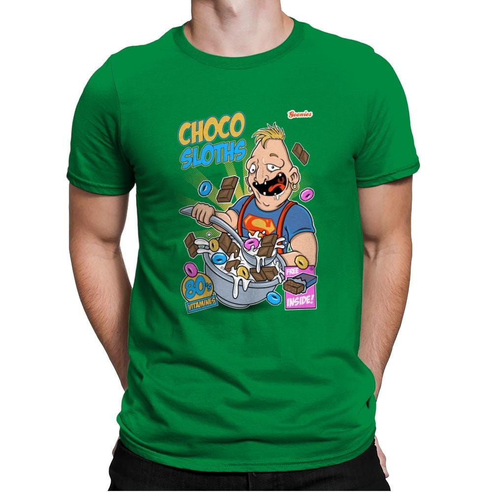 Choco Sloths - Mens Premium T-Shirts RIPT Apparel Small / Kelly