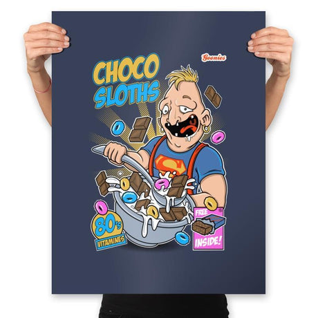 Choco Sloths - Prints Posters RIPT Apparel 18x24 / Navy