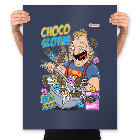 Choco Sloths - Prints Posters RIPT Apparel 18x24 / Navy