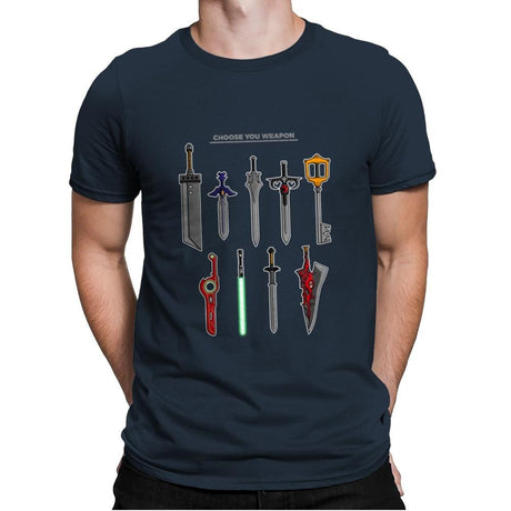 Choose Your Weapons - Mens Premium T-Shirts RIPT Apparel Small / Indigo