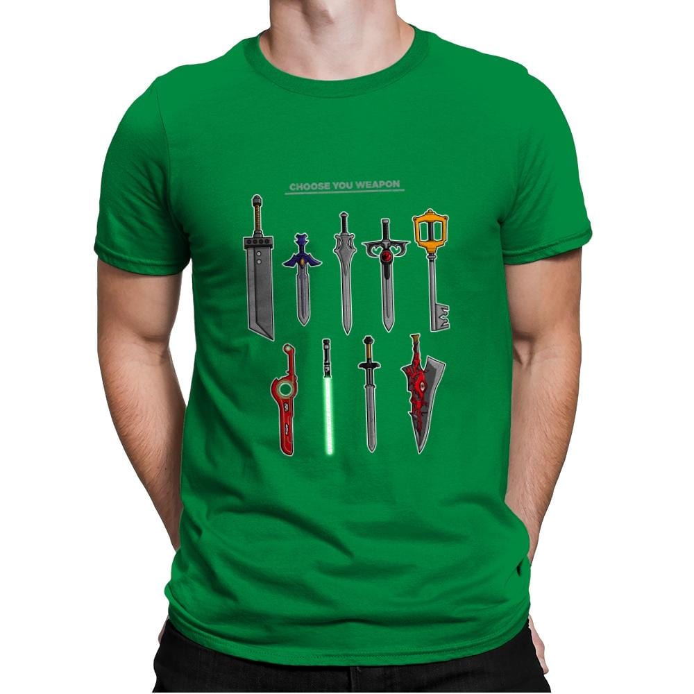 Choose Your Weapons - Mens Premium T-Shirts RIPT Apparel Small / Kelly Green