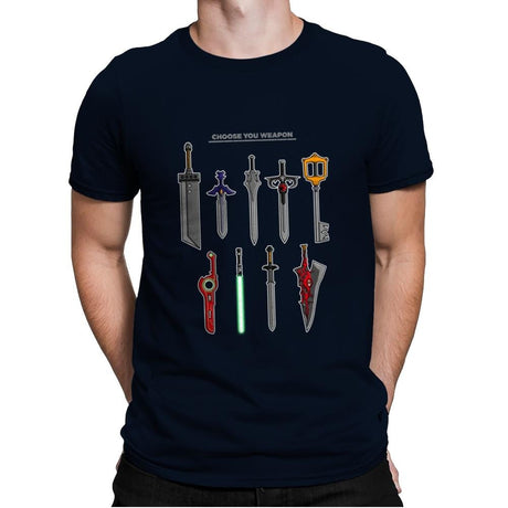Choose Your Weapons - Mens Premium T-Shirts RIPT Apparel Small / Navy