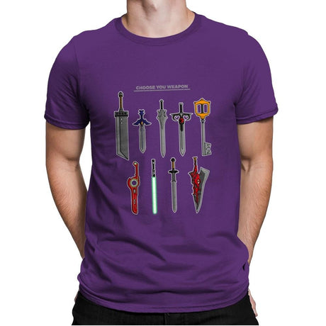 Choose Your Weapons - Mens Premium T-Shirts RIPT Apparel Small / Purple Rush