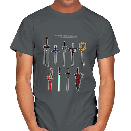 Choose Your Weapons - Mens T-Shirts RIPT Apparel Small / Charcoal