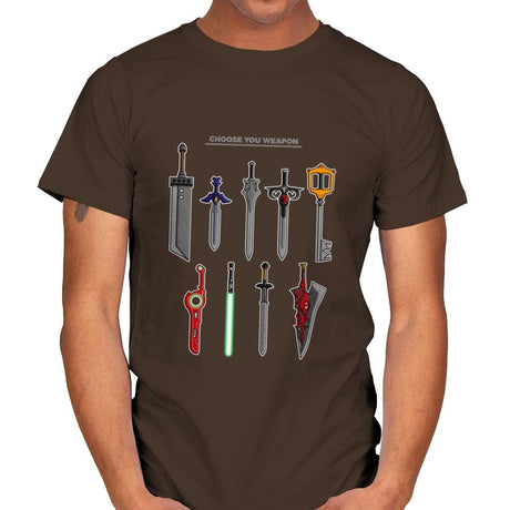 Choose Your Weapons - Mens T-Shirts RIPT Apparel Small / Dark Chocolate