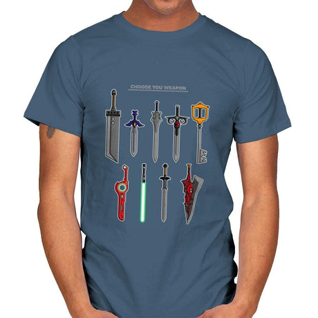 Choose Your Weapons - Mens T-Shirts RIPT Apparel Small / Indigo Blue