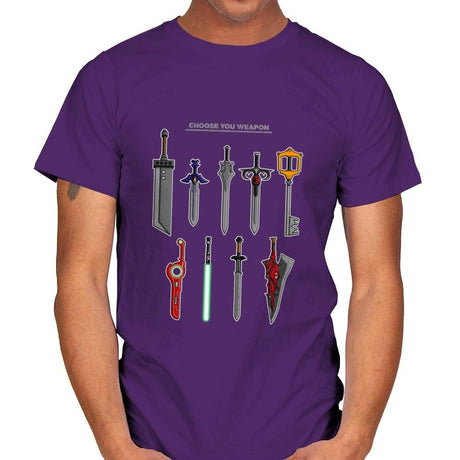Choose Your Weapons - Mens T-Shirts RIPT Apparel Small / Purple